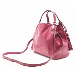 Gucci Interlocking Shoulder Bag Patent G Pink Leather Soho